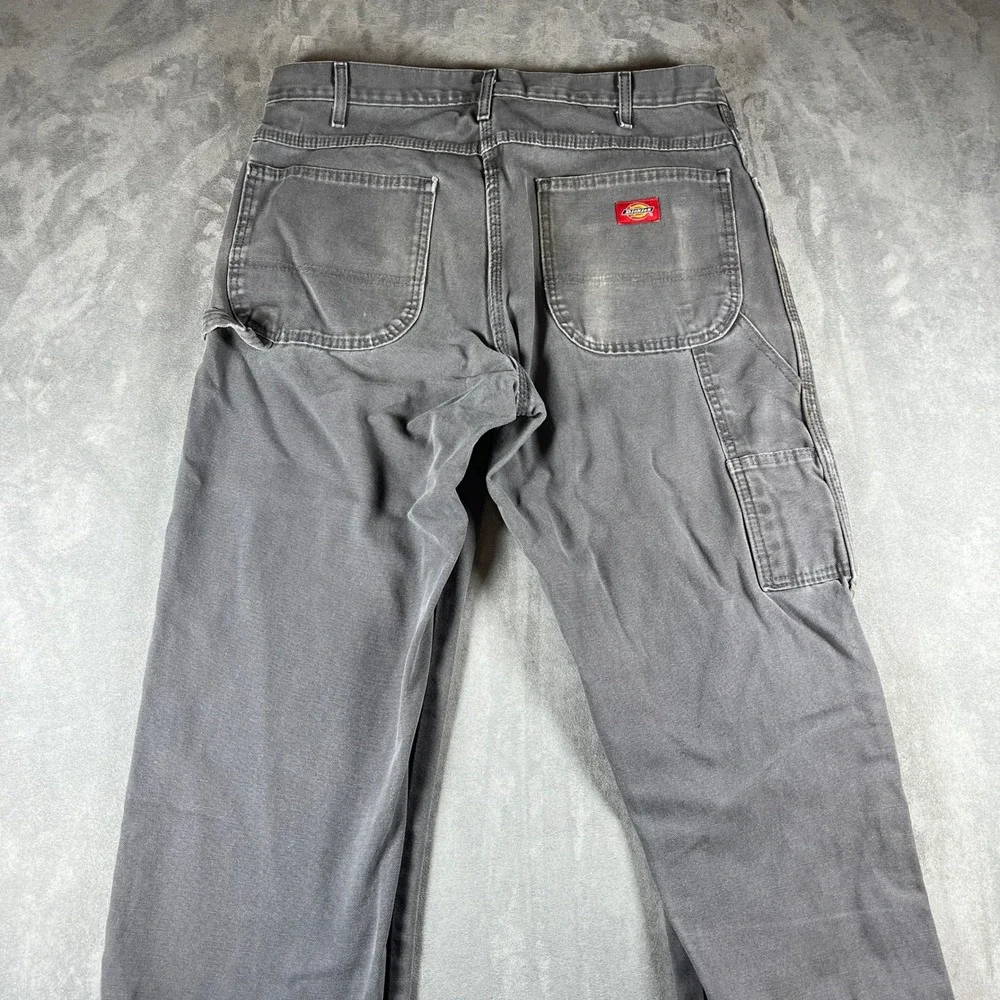 Y2k Distressed Dickies CArpenter Pants Gray Size 34x34 Workwear‎ Grunge Skater